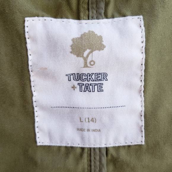 Tucker + Tate girls Green utility Jacket Lrg (14) - Picture 6 of 8
